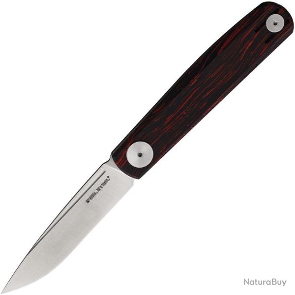 Couteau Real Steel G-Slip Compact Lame Acier VG-10 Manche G10 Rouge/Noir Slip Joint RS7865OR