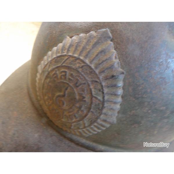 RARE casque jus adrian mod 1915 23 pas 26 royaume de Siam Thailande seconde guerre ww2 Siamois Thai