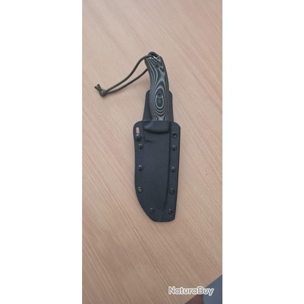 ESEE Model 5 Black Blade 3D Grey-Black G10 couteau de survie 5PB-002 �tui kydex + clip plat