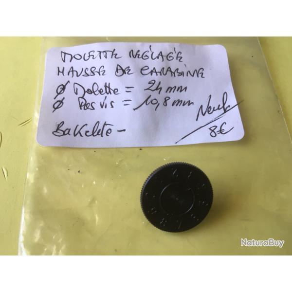 VENDU PAR LE-CUIRASSIER  MOLETTE GRADU�E EN BAK�LITE POUR HAUSSE POUR CARABINES � IDENTIFIER