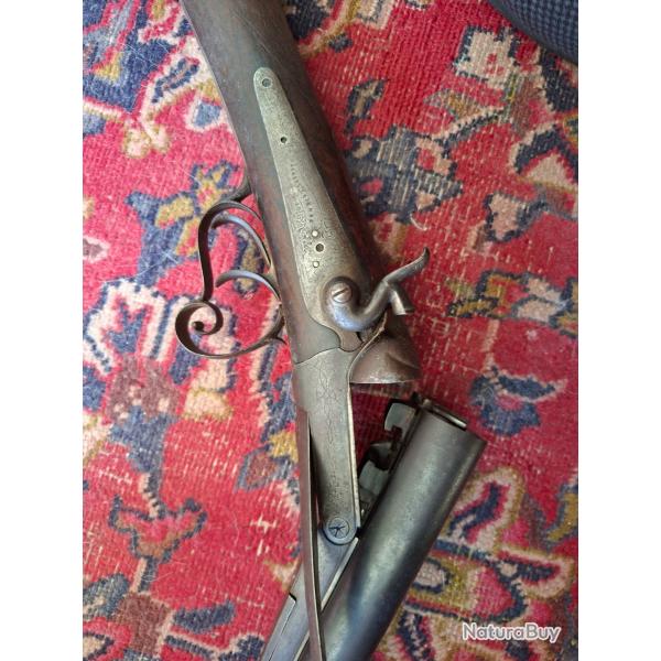FUSIL DE CHASSE JUXTAPOS� CAL. 12 - SOCI�T� MANUFACTURI�RE D'ARMES ST-�TIENNE - CATEGORIE D