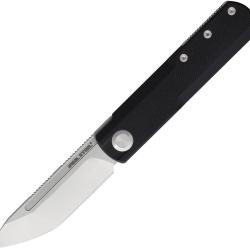 Couteau de Poche Real Steel G-Tanto Lame Acier Nitro-V Satin Manche G10 Noir Slip Joint RS7801BS