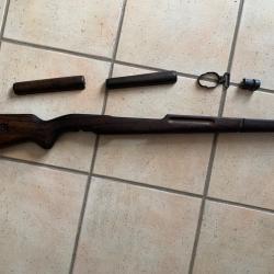 Crosse compl&egrave;te en Noyer pour fusil SAFN 49 SAFN49 contrat &Eacute;gyptien