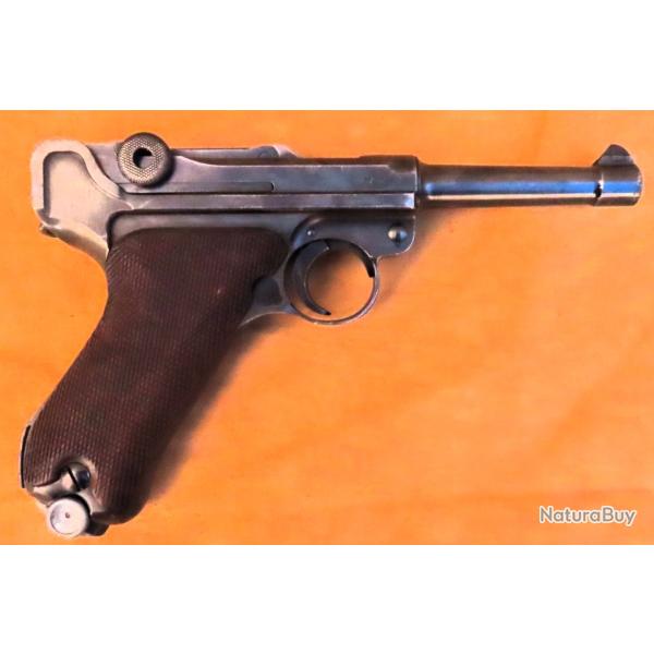 Pistolet P08 Mauser (S/42) de 1938 calibre 9 x19 monomatricule