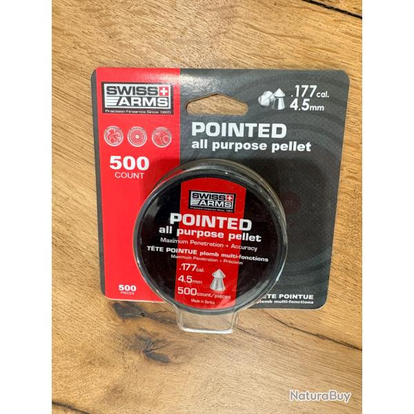 500 plombs t�te pointue SWISS ARMS