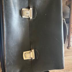 Sacoche sncf ancienne cuir