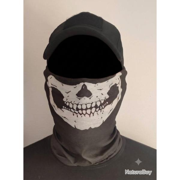 Tour de cou tubulaire skull airsoft squelette