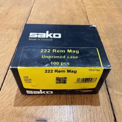 100 &eacute;tuits douilles  222 REM MAG  SAKO  222 REMINGTON MAGNUM