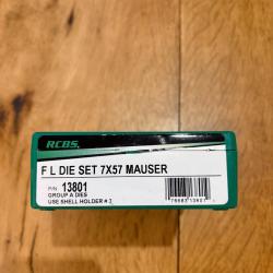 Jeu d'outil RCBS  7X57 MAUSER  REF 13801 2 OUTILS