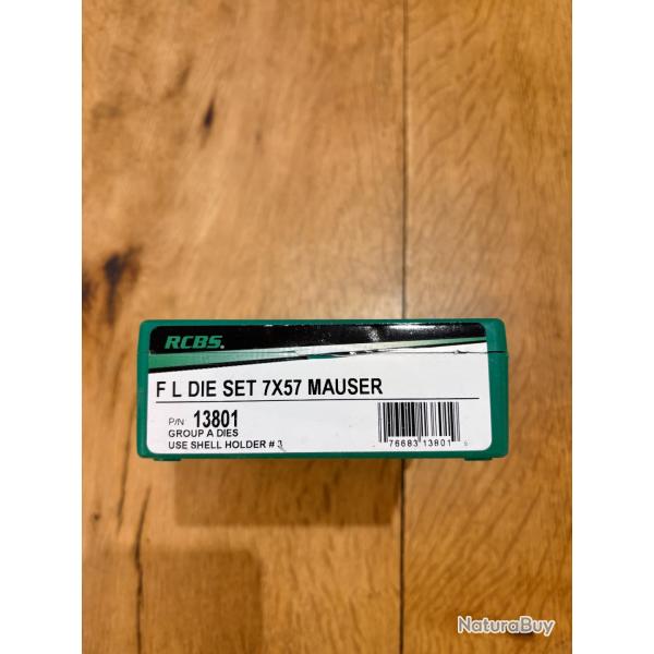 Jeu d'outil RCBS  7X57 MAUSER  REF 13801 2 OUTILS