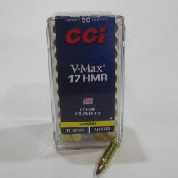 boite 50 cartouches calibre 17 HMR CCI Varmint Vmax 17 grains