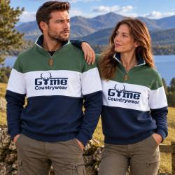 Pull unisexe Countrywear Vert/blanc/bleu marine