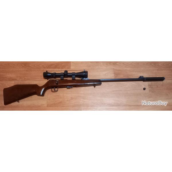 Carabine 22LR �  r�p�tition 5 coups avec silencieux et lunette 3-9x40