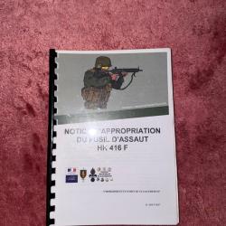 Rare notice r&eacute;glementaire pour le fusil d'assaut HK 416 F .