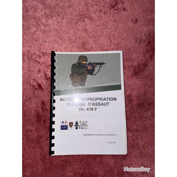 Rare notice r�glementaire pour le fusil d'assaut HK 416 F .