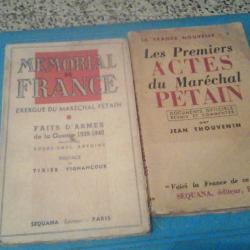 2 livres d'&eacute;poque sur le mar&eacute;chal P&eacute;tain
