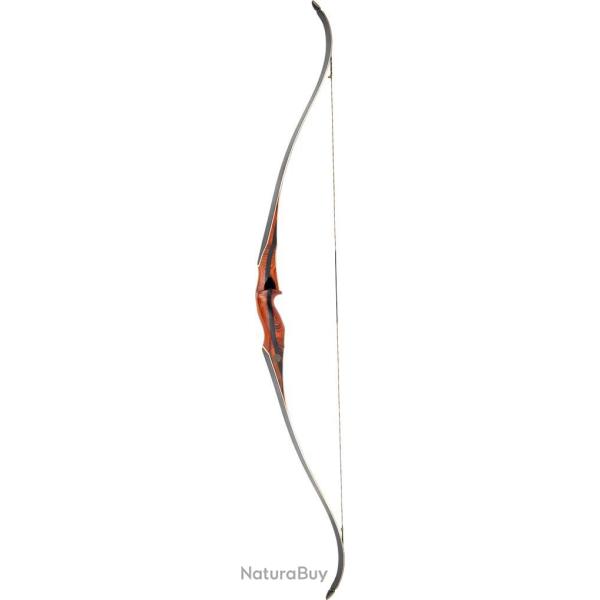 Arc traditionnel recurve monobloc Bucktrail Nyala 60 pouces LH 30 lbs