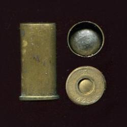 .44 S&W Russian - int&eacute;ressant tir r&eacute;duit balle ronde interne - marquage : GG 44 S&W - PORT COMPRIS