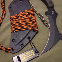 TOPS Karambit Lame Acier Carbone 19 cm Manche Micarta Etui Kydex Made In USA