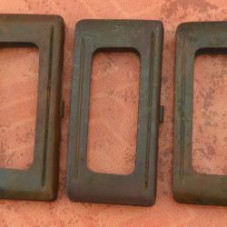 lames r&eacute;glementaires italien 6 coups pour carabines Carcano en cal 6,5 - WW1 lot 20