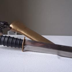 Couteau de scaphandrier sovi&eacute;tique NV-1 (HB-1) Marine URSS - Guerre froide -  fourreau et suspension
