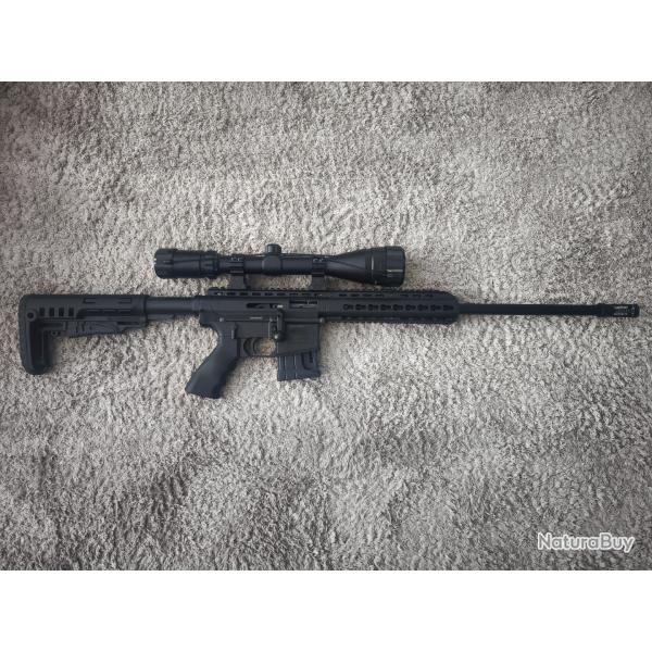 Carabine PALLAS BA 15-22 (.22 LR) + Lunette Air Force Optics 6-24x50 AO � �tat comme Neuf (50 coups)