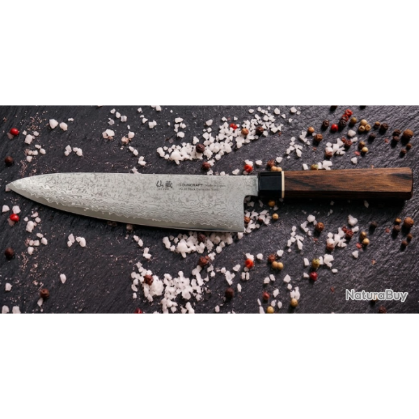 Couteau de Chef Japonais Gyuto 20 cm - Suncraft Senzo Damas VG10 (BD-05)