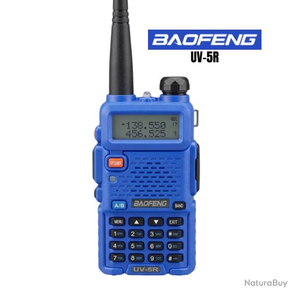 Talkie-Walkie Baofeng UV-5R Bleu � Bi-Bande VHF/UHF avec �couteur