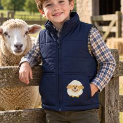 Gilet matelass&eacute; enfant Mouton Bleu
