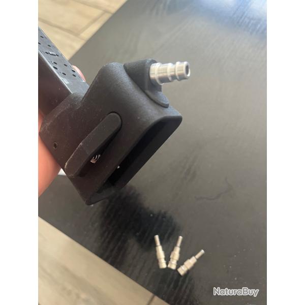 Chargeur glock avec adaptateur chargeur m4 + 3valve Hpa pour chargeur