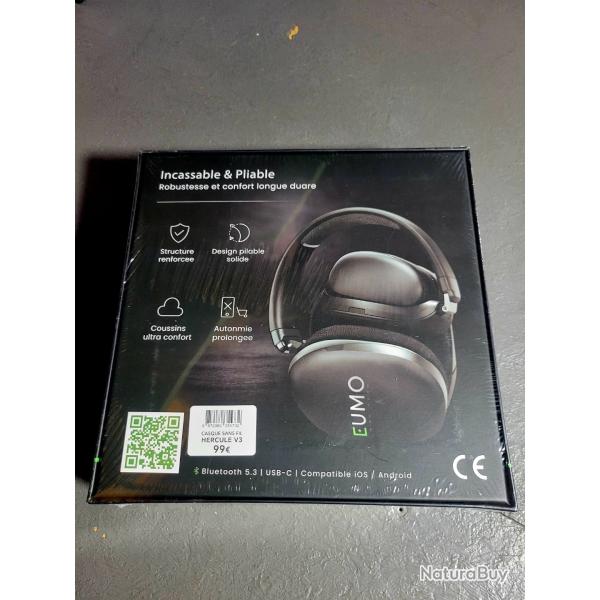 CASQUE EUMO (marque fran�aise) HERCULE V3- BLUETOOTH 5.3 - VALEUR 99� - 1� SANS R�SERVE !