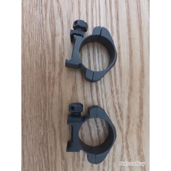 COLLIERS DIAMETRE 30 POUR RAIL PICATINNY
