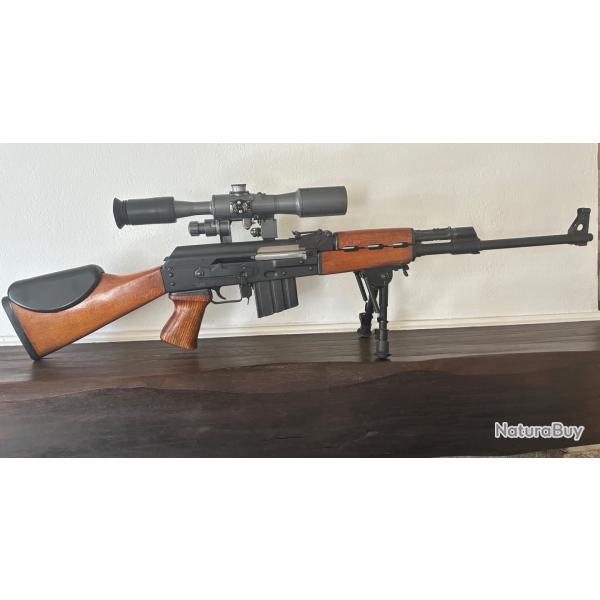 Pack Sniper ZASTAVA M90 SA Cal 308 Win + Lunette POSP 6x36 + Bipied
