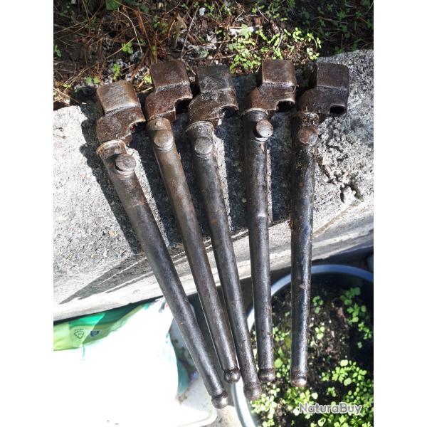 5 Baionnettes ANGLAISE clou mod�le MK2 et MK2*