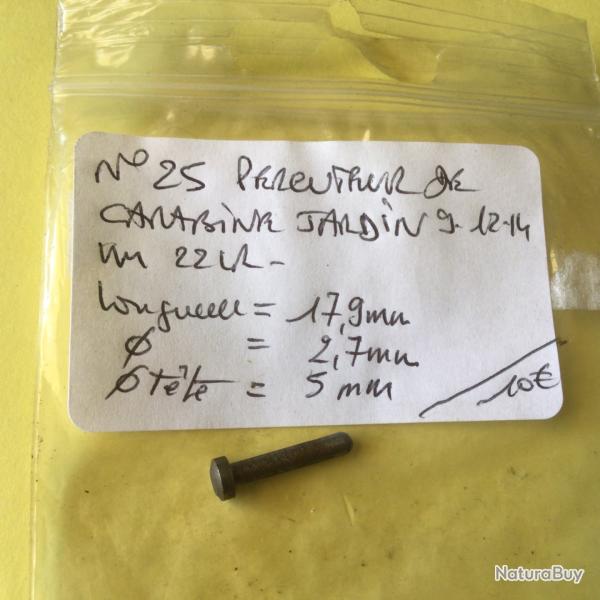 VENDU PAR LE-CUIRASSIER N� 25 PERCUTEUR POUR CARABINE CAL 22 LR ET 9/12/14 MM