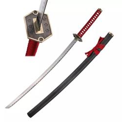 KATANA DECO LAME ACIER ROUGE ET NOIR ZS516