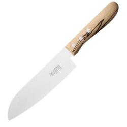 Couteau Santoku Windm&uuml;hlenmesser lame 16,5cm manche h&ecirc;tre glac&eacute;