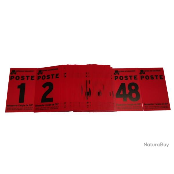 Num�ro de poste rouge de 1 � 48 + 3 vierges