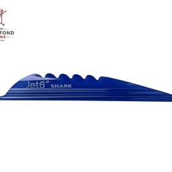 Plume Jet6 Shark 4" x50- Korea Archery - Droitier / Bleu