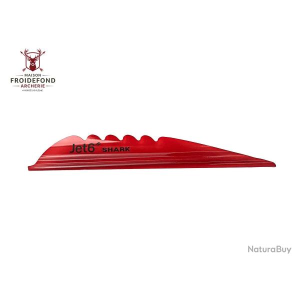 Plume Jet6 Shark 4" x50- Korea Archery - Droitier / Rouge