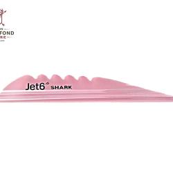 Plume Jet6 Shark 4" x50- Korea Archery - Droitier / Rose perl&eacute;e