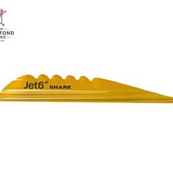 Plume Jet6 Shark 4" x50- Korea Archery - Droitier / Jaune