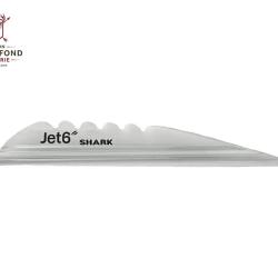 Plume Jet6 Shark 4" x50- Korea Archery - Gaucher / Blanc