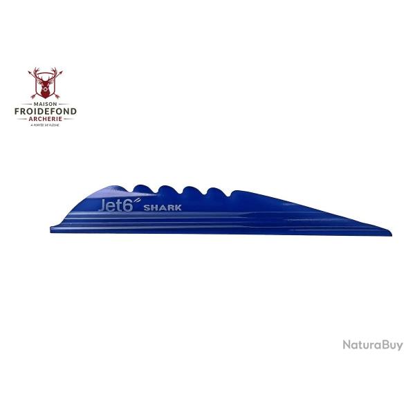 Plume Jet6 Shark 4" x50- Korea Archery - Gaucher / Bleu