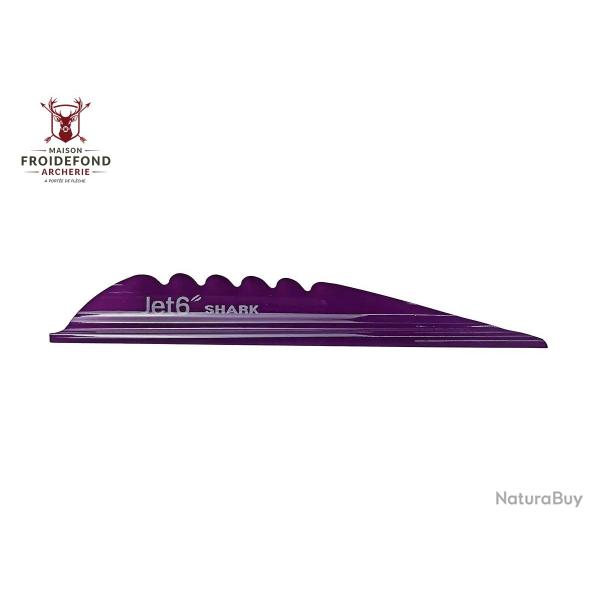 Plume Jet6 Shark 4" x50- Korea Archery - Gaucher / Violet