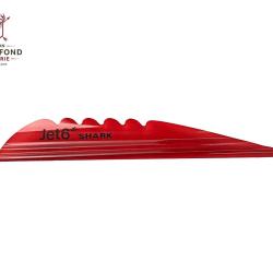 Plume Jet6 Shark 4" x50- Korea Archery - Gaucher / Rouge
