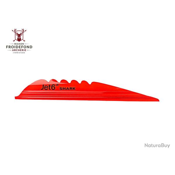 Plume Jet6 Shark 4" x50- Korea Archery - Gaucher / Orange