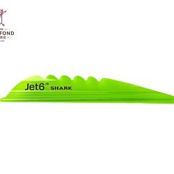 Plume Jet6 Shark 4" x50- Korea Archery - Gaucher / Vert pomme