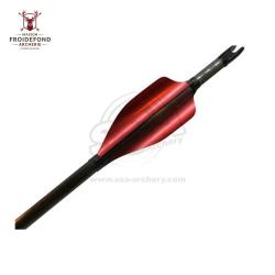 Plume Spin Round 50 mm par 50 - XS Wings - Droitier / Rouge M&eacute;tallique