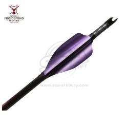 Plume Spin Round 50 mm par 50 - XS Wings - Droitier / Violet Argent&eacute;